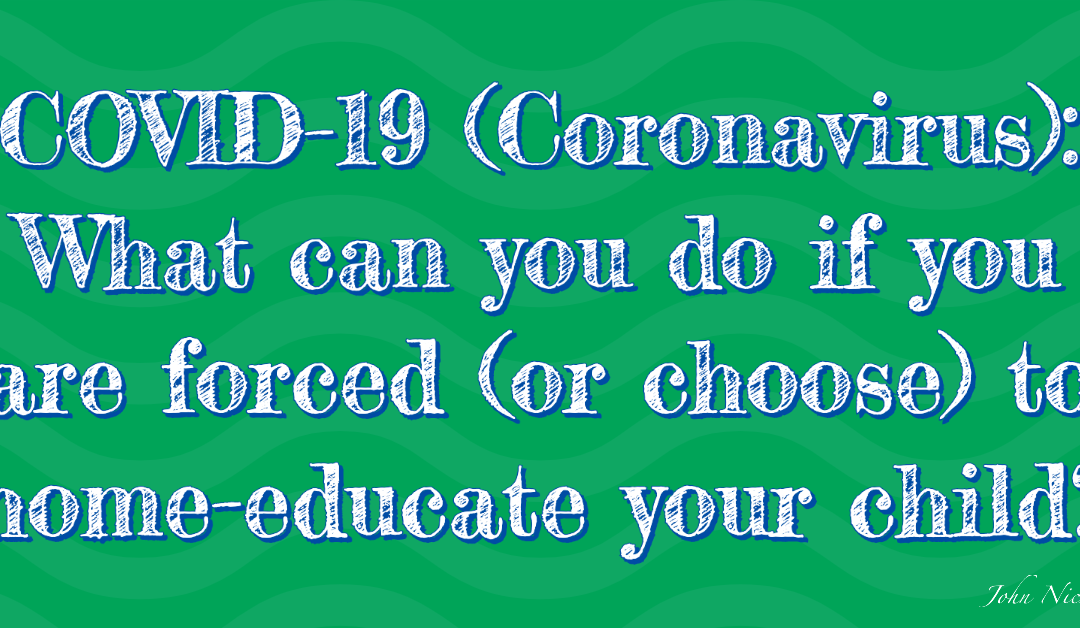 COVID-19 (Coronavirus): What can you do if you are forced (or choose) to home-educate your child?